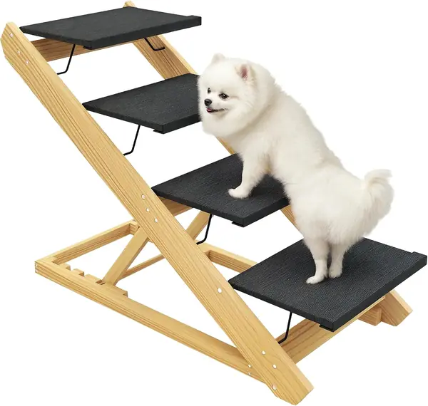 2 in 1 Hundetreppe 4-Stufige Klappbar 62,5 cm für Große…