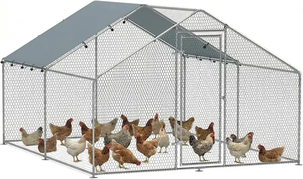 Freilaufgehege 3x3,4x1,9 m begehbarer Hühnerstall für…