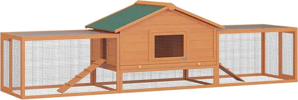 Hasenstall für Zwergkaninchen 309 x 79 x 86 cm Outdoor…