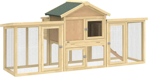 Hühnerstall Hühnerhaus 204x85x93 cm, Nistkasten…