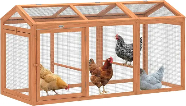 Hühnerstall mit Sitzstange Doppeltüren 156 x 70,5 x 84 cm…