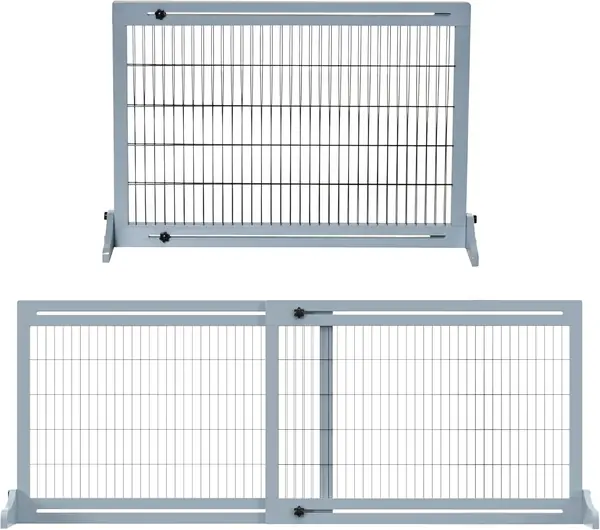 Hunde Absperrgitter aus Holz Ausziehbar104-180x36x69 cm…