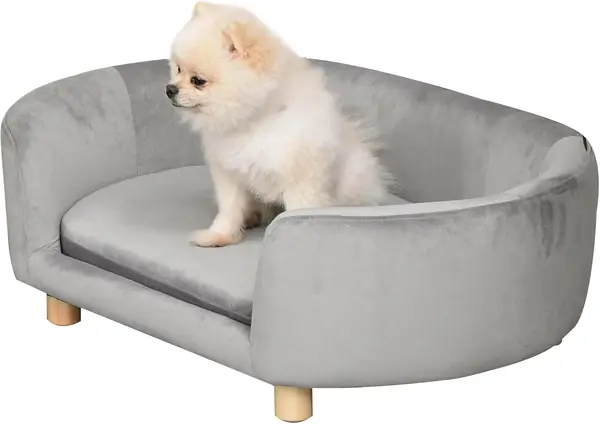 Hundesofa Hundebett für kleine Hunde 86 x 55 x 33 cm…