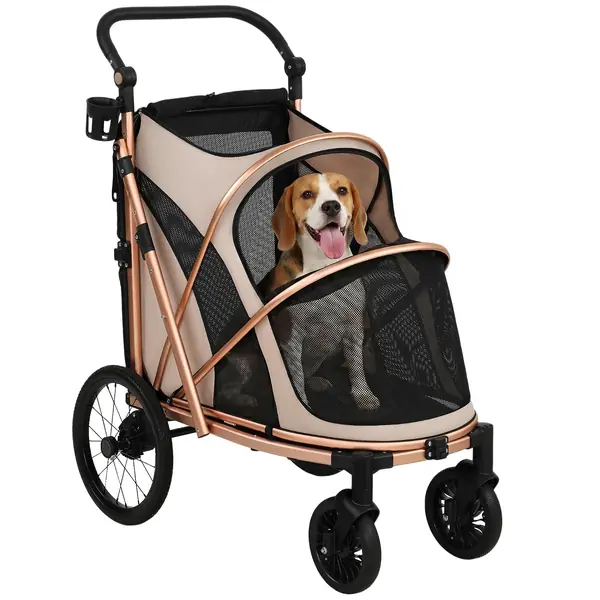 PawHut Hundewagen Faltbar Hundebuggy Mittelgroße