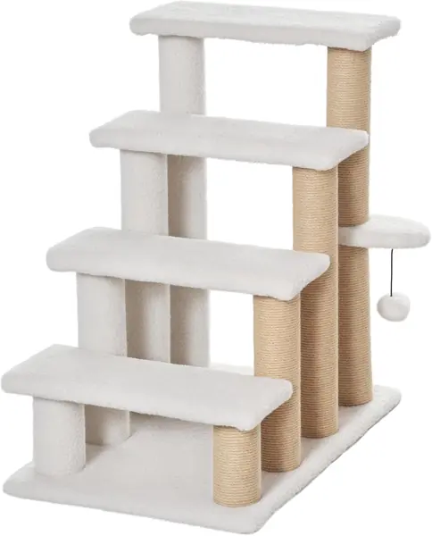 Katzentreppe 4 Stufen Kratzbaum Treppe 60 x 40 x 64 cm…