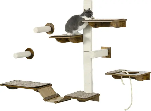 Kletterwand Katzen 8-teilig Katzen Kletterwand Set mit…