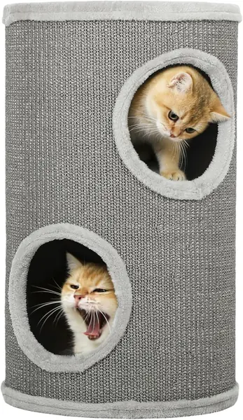 Kratztonne mit 2 Höhlen für 1-2 Katzen 60 cm Hoch Ø 35 cm…