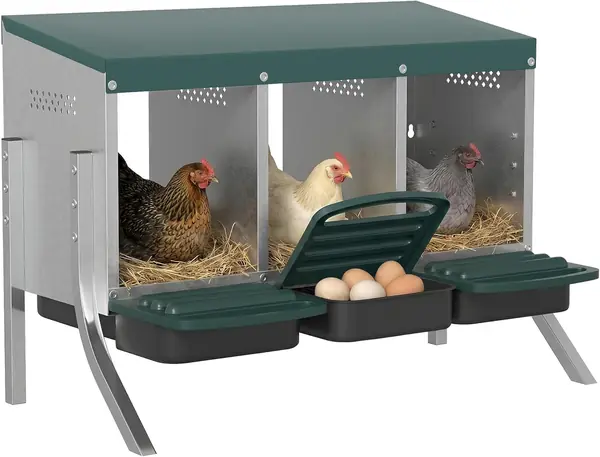 Legenest für Hühner Abrollnest 3 Fächer 84 x 55 x 61 cm…