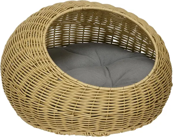Rattan Katzenkorb Katzenhöhle bis 4 kg Ø50 x 31 cm…