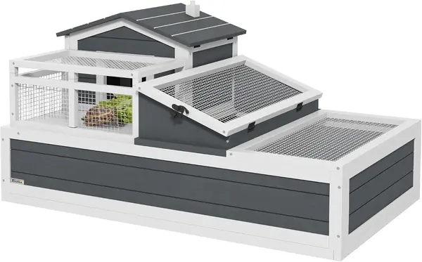 Schildkrötenhaus aus Holz mit 2 Ebenen Balkon für…