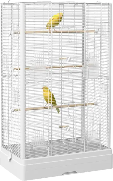 Vogelkäfig, Voliere mit Türen, Sitzstangen - Käfig für…