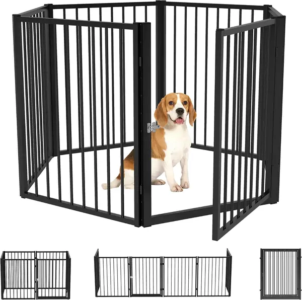Welpenlaufstall Welpenauslauf 6-TLG für Mittelgroße Hunde…